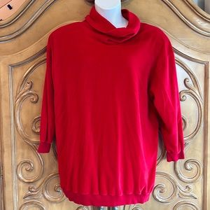 Sailmates red velour pullover